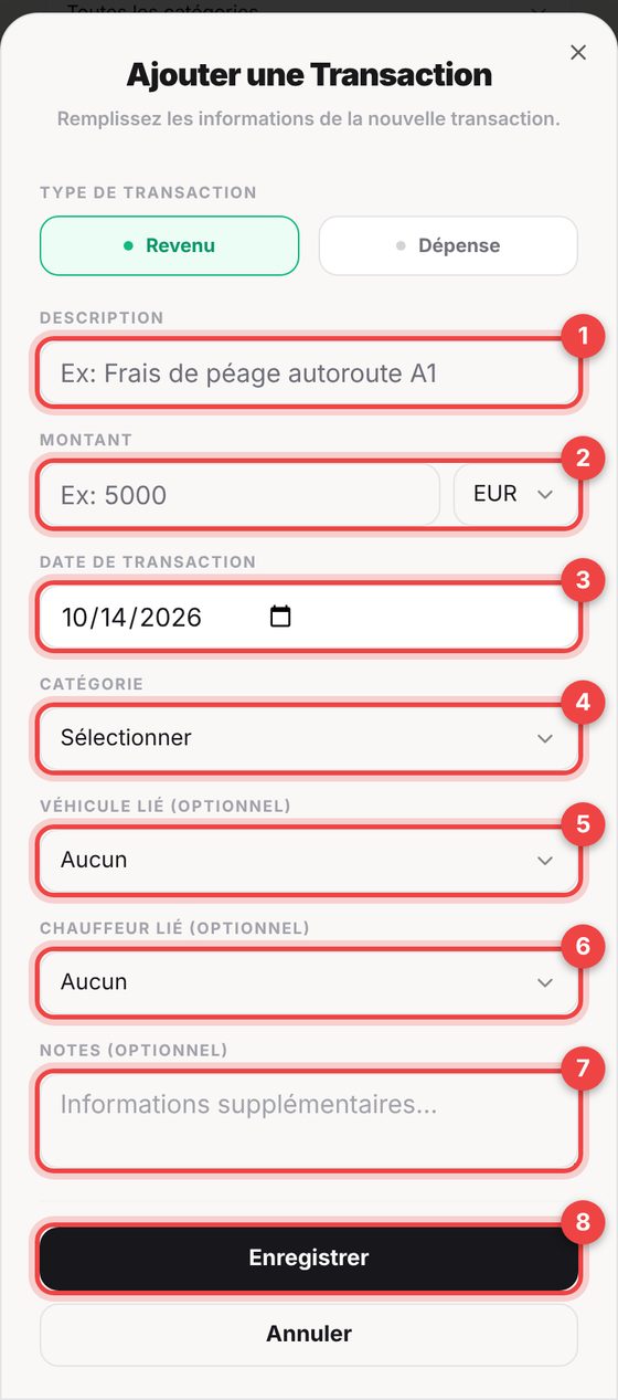 Recettes & Dépenses — téléphone