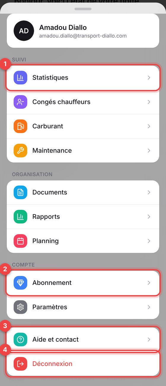 Découvrir l'interface — téléphone