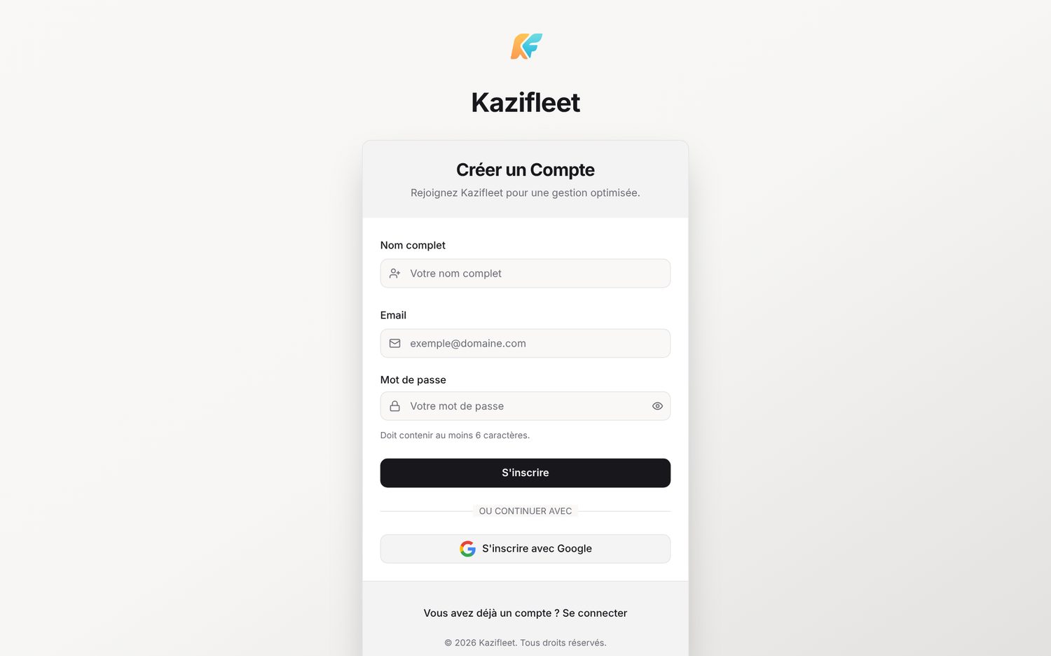 Créer un compte et se connecter — ordinateur